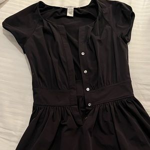 DVF black button nylon/elastic fabric, size 4.